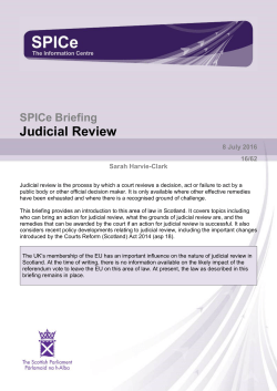 Judicial Review - Scottish Parliament
