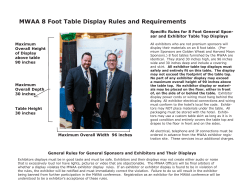MWAA 8 Foot Table Display Rules and Requirements