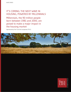The Next Wave in Housing: Powered by Millenials
