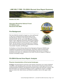 Lime Belt Fire - Central Washington Fire Recovery 2015