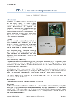 PT-Box Measurement of temperature via M-bus