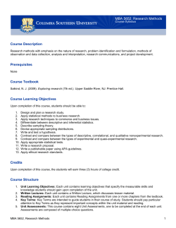 MBA 5652, Research Methods
