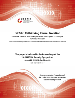 ret2dir: Rethinking Kernel Isolation