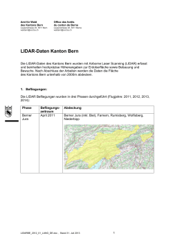 LIDAR-Daten Kanton Bern
