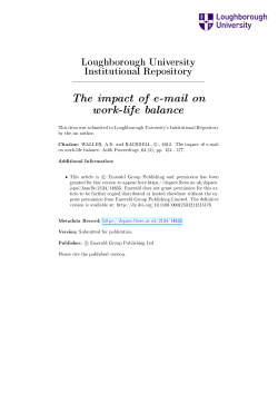 The impact of e-mail on work