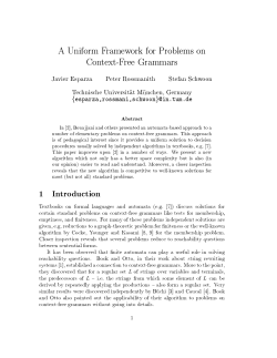 A Uniform Framework for Problems on Context-Free