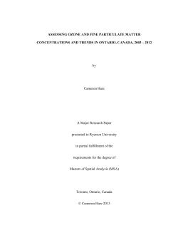 ASSESSING OZONE AND FINE PARTICULATE MATTER