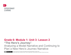 Grade 6: Module 1: Unit 3: Lesson 2 &ldquo;The Hero`s Journey