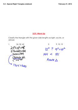 8.2 - Special Right Triangles.notebook