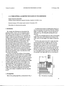 A 2.5 TIMES OPTIMAL ALGORITHM FOR PACKING IN TWO