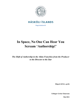 In Space, No One Can Hear You Scream `Authorship!`