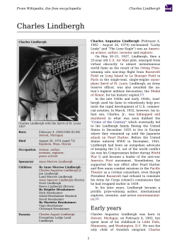 Charles Lindbergh - Wikipedia, the free encyclopedia