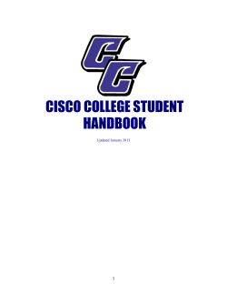 CISCO COLLEGE STUDENT HANDBOOK