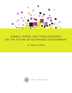 energy, water, and food-scenarios on the future of