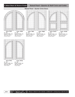 Quarter Circle, Half Circle and Gothic Style Cabinet Doors