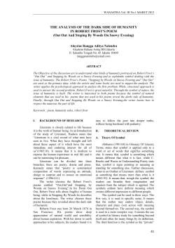THE ANALYSIS OF THE DARK SIDE OF HUMANITY - E