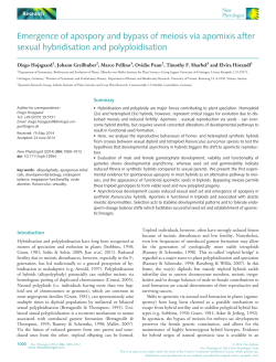 Emergence of apospory and bypass of meiosis via apomixis after