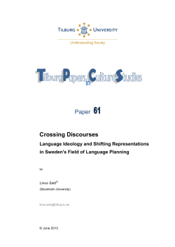 Crossing Discourses - Tilburg University