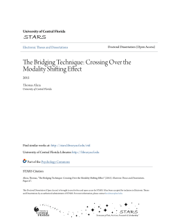 The Bridging Technique: Crossing Over the Modality
