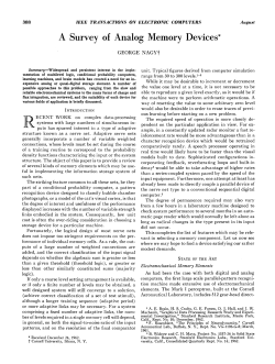 A Survey of Analog Memory Devices