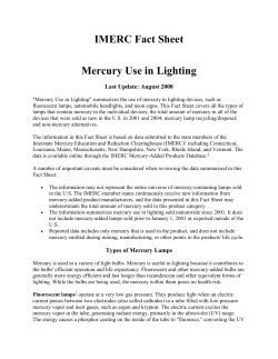 IMERC Fact Sheet Mercury Use in Lighting