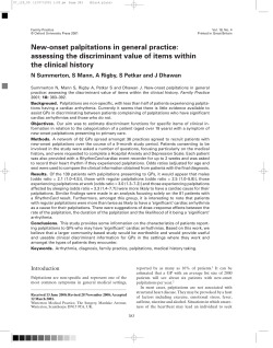 New-onset palpitations in general practice