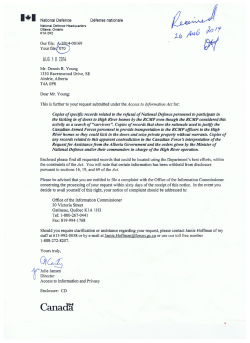 DND ATI Response &ndash; Role in High River Law Enforcement Aug 18
