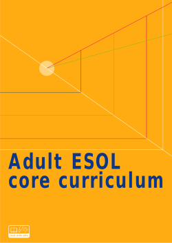 Adult ESOL Core Curriculum
