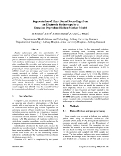 Segmentation of Heart Sound Recordings from an Electronic