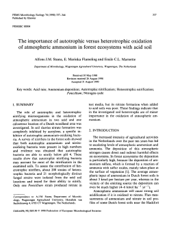 The importance of autotrophic versus heterotrophic oxidation of