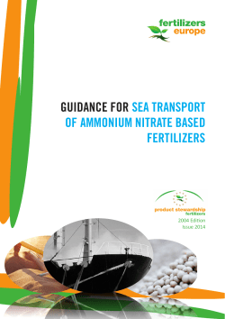 guidance for sea transport of ammonium nitrate