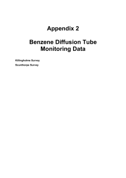 Appendix 2 Benzene Diffusion Tube Monitoring Data