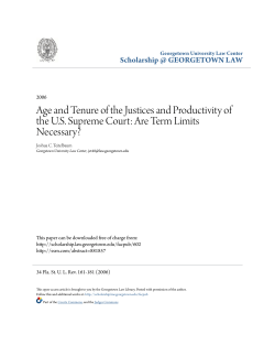 Age and Tenure of the Justices and Productivity of the U.S. Supreme