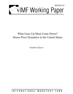 What Goes Up Must Come Down? House Price Dynamics