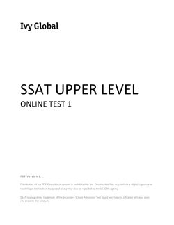 ssat upper level