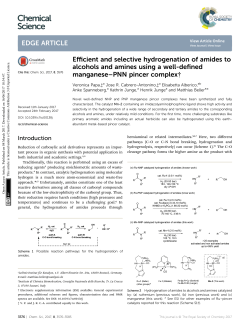 Efficient and selective hydrogenation of amides to