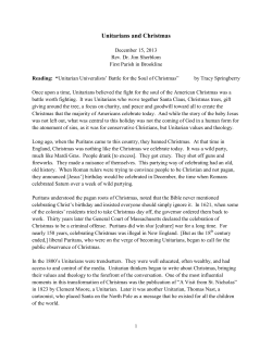 Unitarians and Christmas - First Parish in Brookline