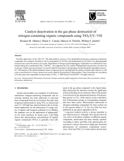 Catalyst deactivation in the gas phase destruction of nitrogen