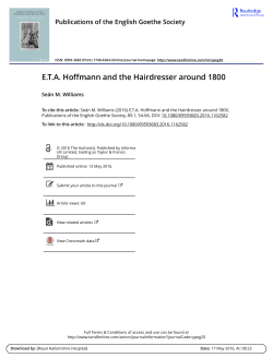 ETA Hoffmann and the Hairdresser around 1800