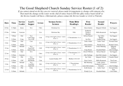 service-roster-2016-2017 - The Good Shepherd Anglican Church