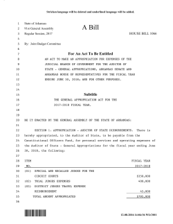 Bill Drafting Template - Arkansas General Assembly