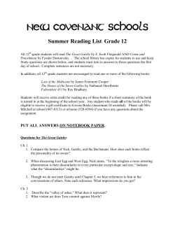 Summer Reading List: Grade 11