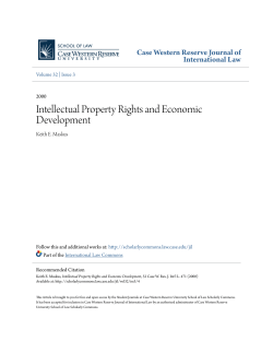 Intellectual Property Rights and Economic Development