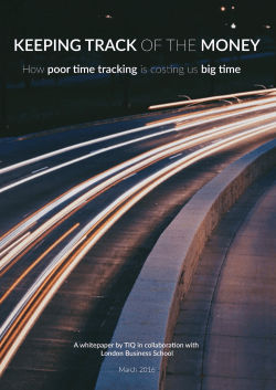 Business 101: Keep track of the money of the money. It