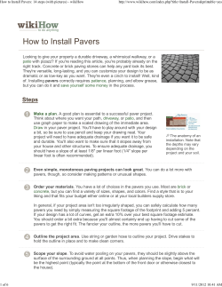 How to Install Pavers