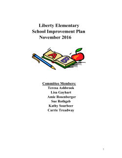 Liberty Elementary School Improvement Plan November 2016