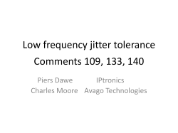 Low frequency jitter tolerance