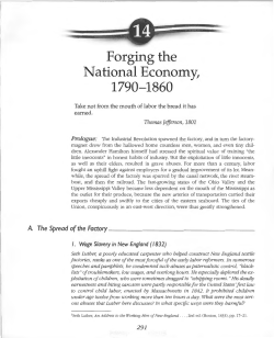 Chapter 14- Forging the National Economy 1790