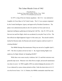 The Cuban Missile Crisis of 1962 - Val Verde County Historical