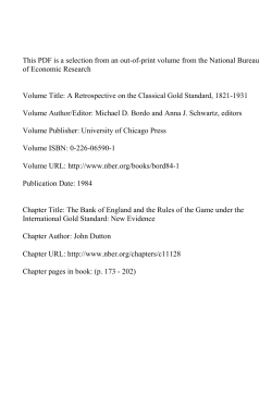The Bank of England and the Rules of the Game under the
